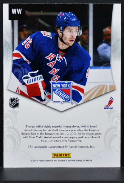 2010-11 Panini Luxury Suite Private Signings Wojtek Wolski WW Rangers Auto 0079