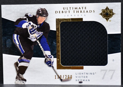 2009-10 UD Ultimate Collection Debut Threads Victor Hedman RC Jersey 9983