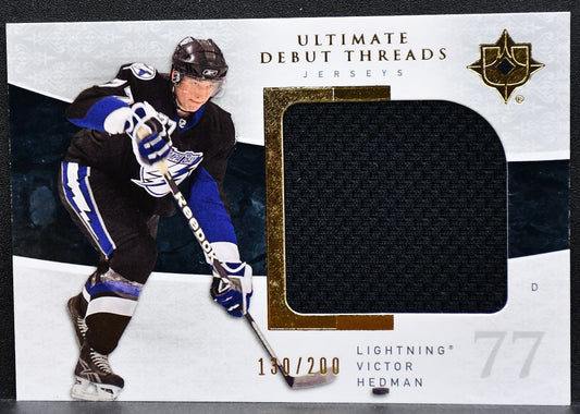 2009-10 UD Ultimate Collection Debut Threads Victor Hedman RC Jersey 9983