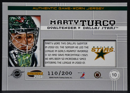 2003-04 Pacific Invincible Authentic Game-Worn Jersey Turco Stars /200 Jersey 2387