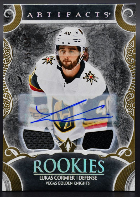 2024-25 UD Artifacts Cormier 177 Vegas Golden Knights RC Auto /199 Jersey