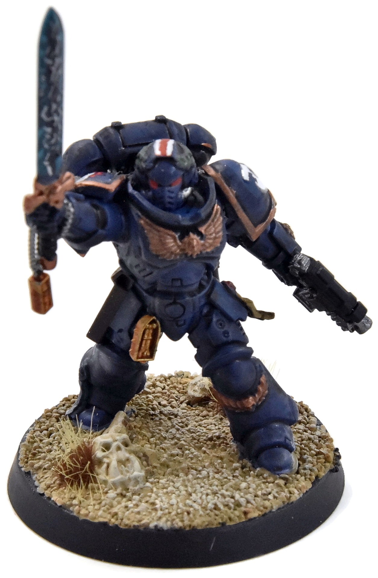 SPACE MARINES Primaris Lieutenant #1 WELL PAINTED Warhammer 40K Ultramarines