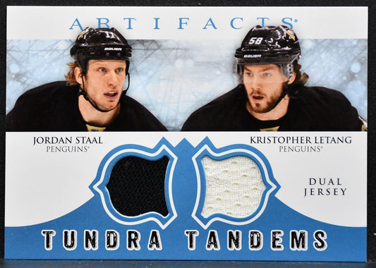 2012-13 UD Artifacts Tundra Tandems Blue Dual Staal/Letang Penguins Jersey 9730