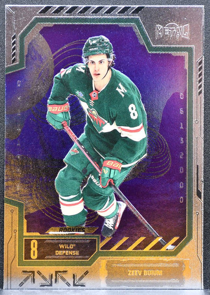 2025-26 SkyBox Metal Universe Rookie Zeev Buium 112 Minnesota Wild RC 1938