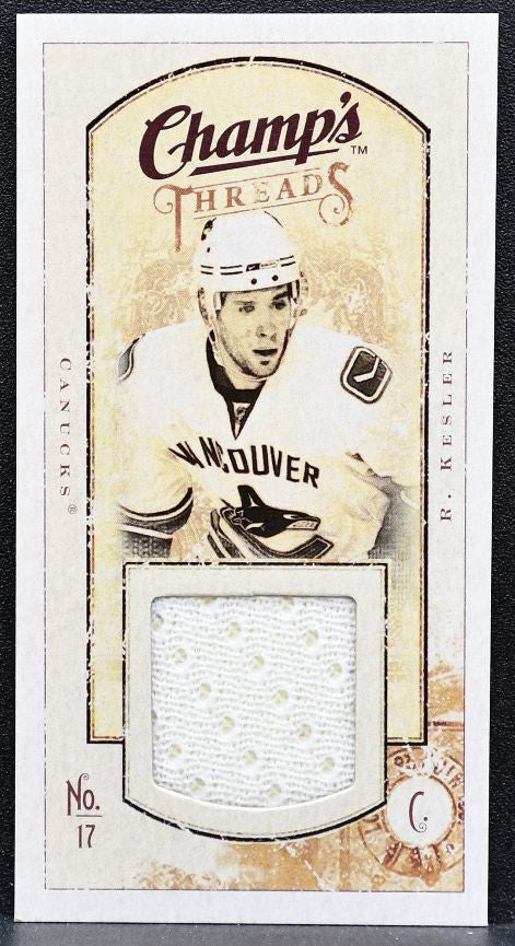 2009-10 Upper Deck Champ's Mini Threads Ryan Kesler MT-RK Canucks Jersey 6649