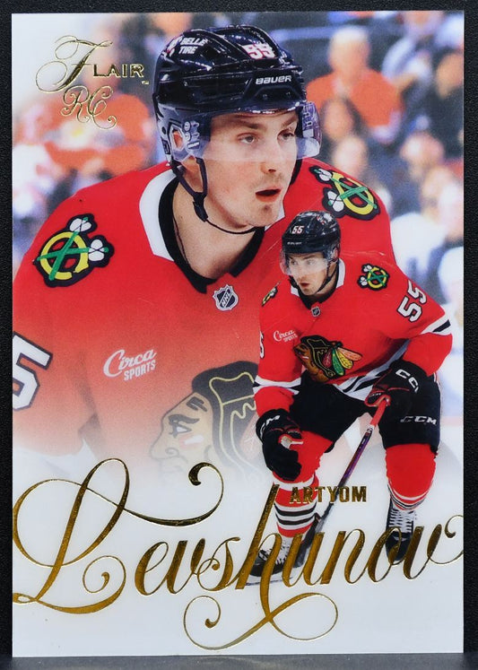 2025-26 Flair Rookie Artyom Levshunov 173 Chicago Blackhawks RC 0375