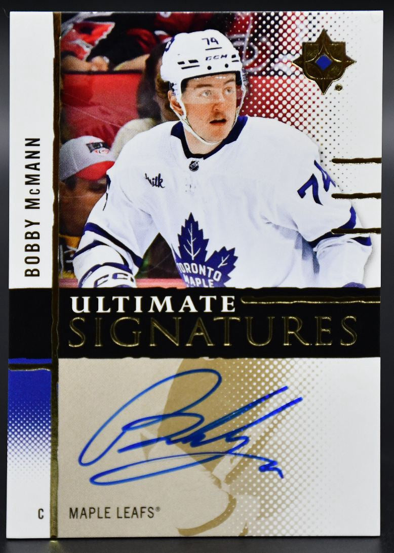 2024-25 UD Ultimate Collection Bobby McMann US-BM Toronto Maple Leafs Auto