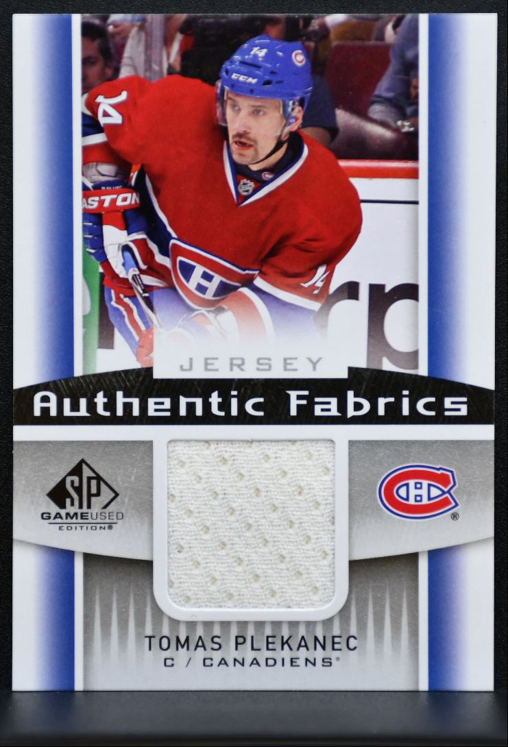 2013-14 SP Game Used Authentic Fabrics Tomas Plekanec Canadiens Jersey 7687