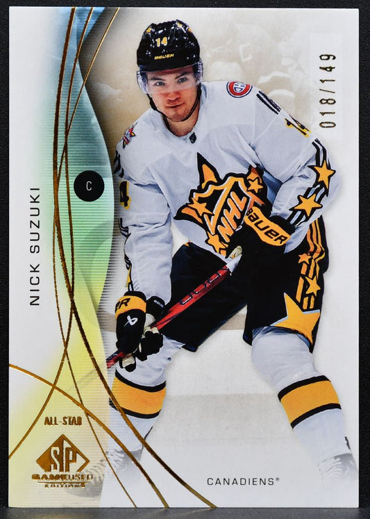 2024-25 SP Game Used All-Star Gold Nick Suzuki 163 Canadiens 018/149 8525
