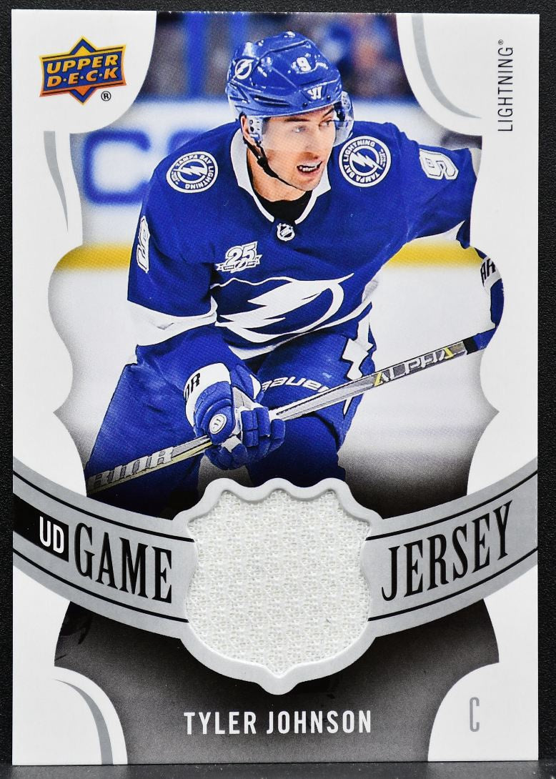 2018-19 UD Series 1 UD Game Jersey Tyler Johnson GJ-TJ Lightning Jersey 3582