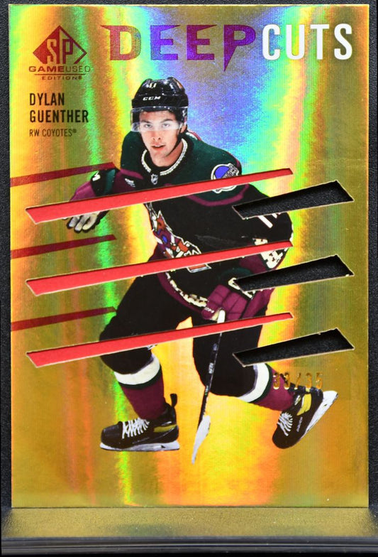 2023-24 SP Game Used Deep Cuts Red Dylan Guenther DC-14 Coyotes RC /35 0458