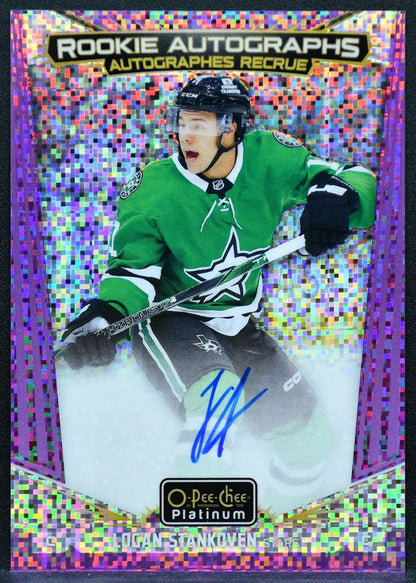 2024-25 OPC Platinum Violet Pixels Logan Stankoven R-ST Stars RC Auto 17/65 6740