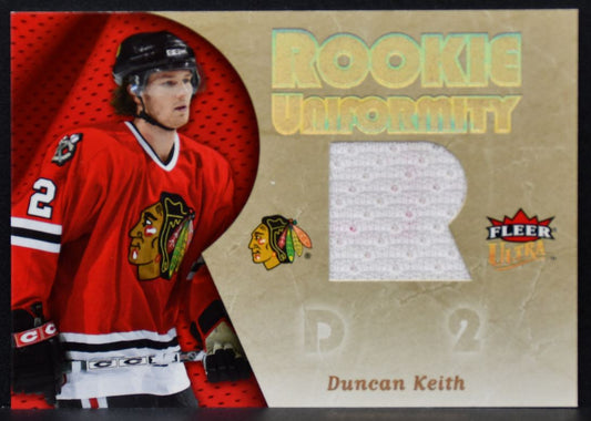 2005-06 Ultra Fleer Rookie Uniformity Jerseys Duncan Keith RU-DK RC Jersey 8371