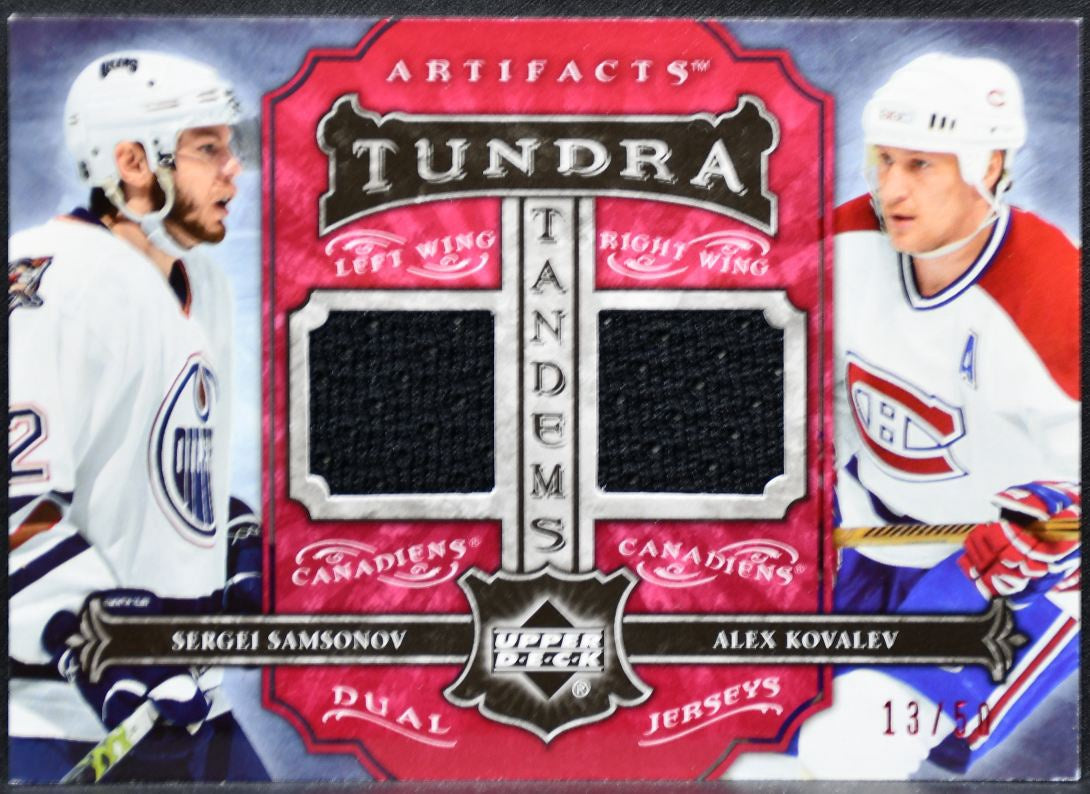 2006-07 UD Artifacts Tundra Tandems Red Samsonov/Kovalev /50 Jersey 0429