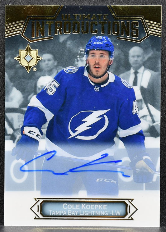 2022-23 UD Ultimate Collection Introductions Auto Koepke Lightning RC Auto 4014