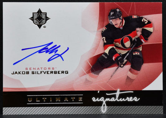 2012-13 UD Ultimate Collection Signatures Jakob Silfverberg Senators Auto 2080
