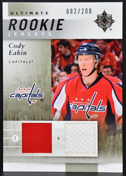 2011-12 UD Ultimate Collection RC Jerseys Cody Eakin URJ-CE Capitals RC 002/200 4398