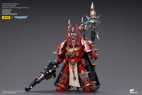 Crimson Slaughter Sorcerer Lord in Terminator Armour Chaos Space Marines Joy Toy