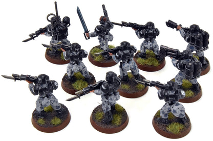 ASTRA MILITARIUM 10 Troupes de Choc Cadiennes #17 BIEN PEINTES Warhammer 40K