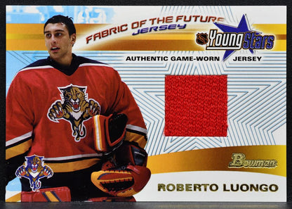 2001-02 Bowman YoungStars Fabric of the Future Luongo Panthers Jersey 3889