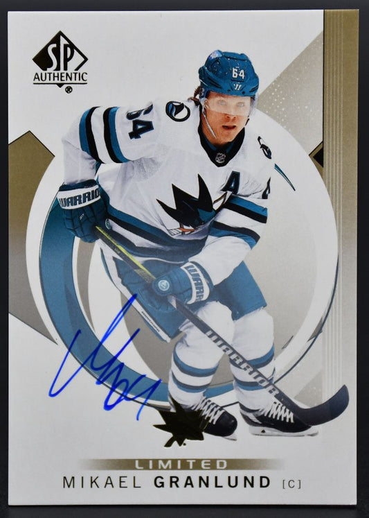 2024-25 SP Authentic Mikael Granlund 61 San Jose Sharks Auto