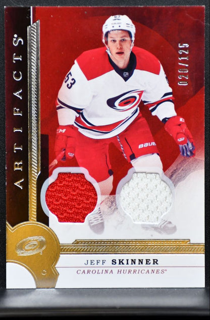 2016-17 UD Artifacts Materials Silver Jeff Skinner 020/125 Jersey 6132