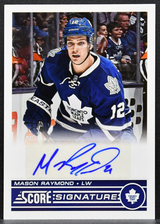 2013-14 Panini Score Signatures Mason Raymond SS-MRY Maple Leafs Auto 0369