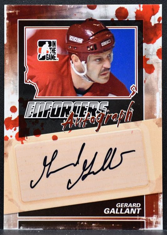 2011-12 In The Game Enforcers Auto Red Gerard Gallant I-21 Auto 9303