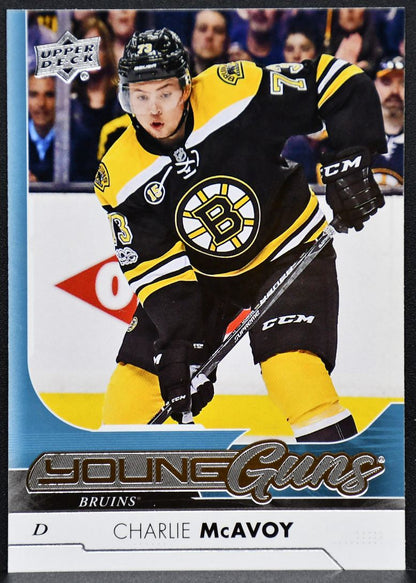 2017-18 Upper Deck Series 1 Young Guns Charlie McAvoy 242 Boston Bruins RC 5852