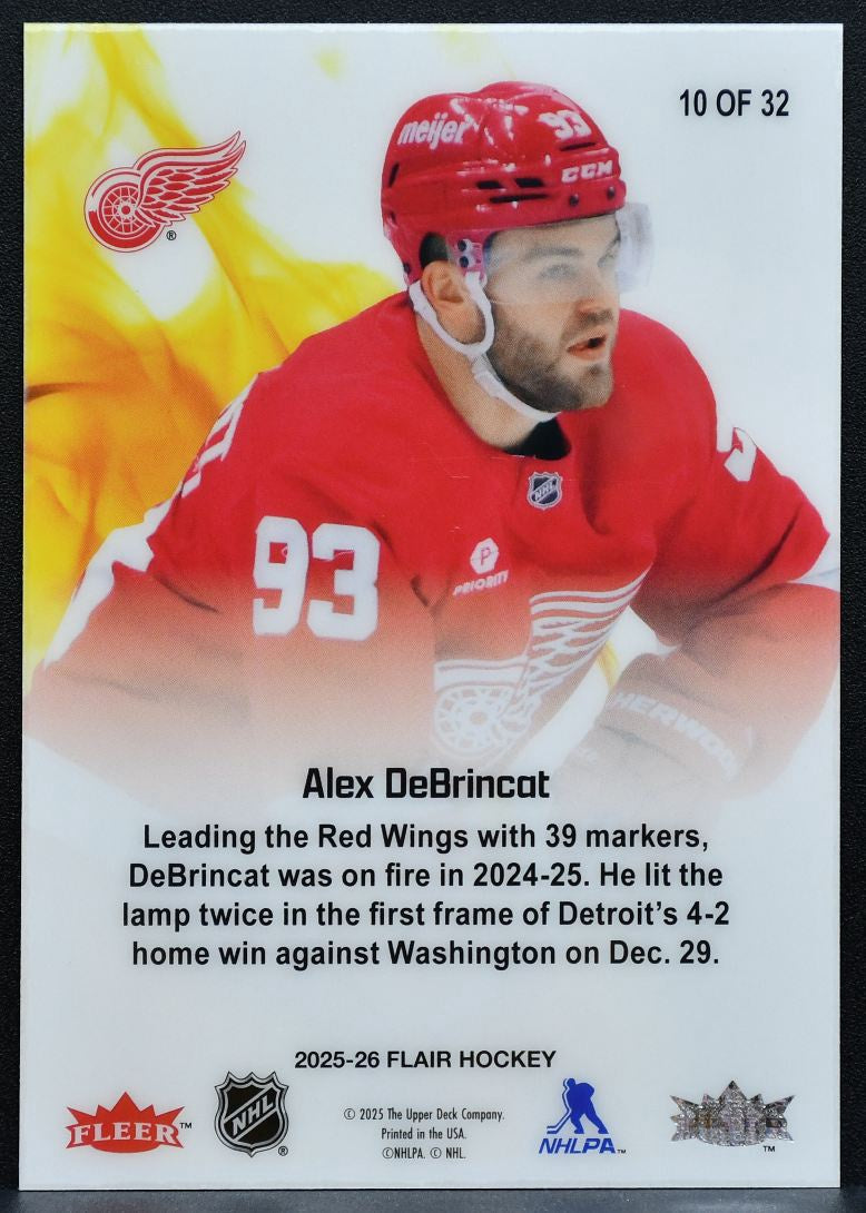 2025-26 Flair Hot Hues Alex DeBrincat 10 Detroit Red Wings 1105