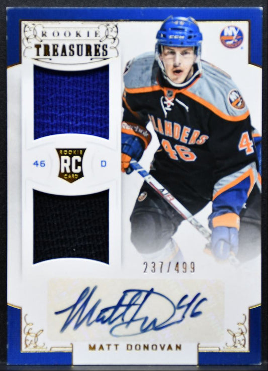 2012-13 Panini Rookie Treasures Jersey Donovan RC Auto 237/499 Jersey 9151