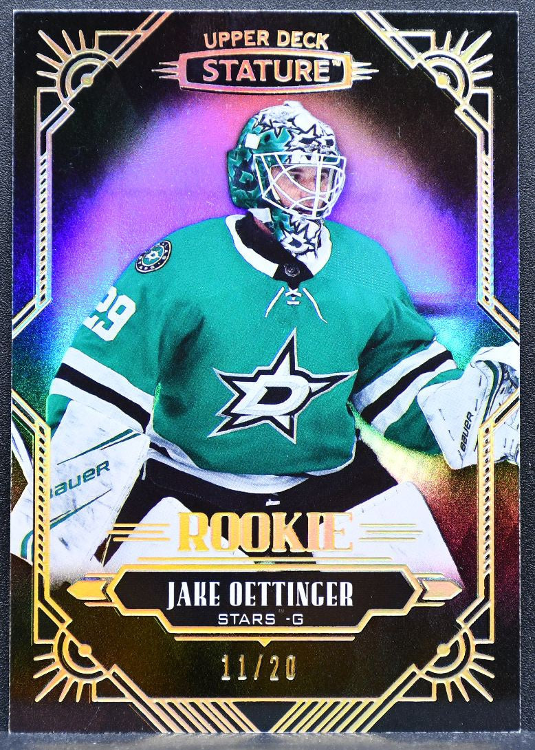 2020-21 Upper Deck Stature Rookie Black Jake Oettinger RC 11/20 9169