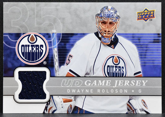 2008-09 UD Series 1 UD Game Jerseys Dwayne Roloson GJ-DR Oilers Jersey 3032