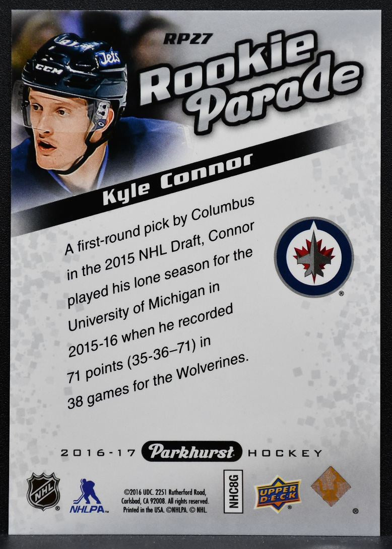 2016-17 Upper Deck Parkhurst Rookie Parade Kyle Connor RP27 Jets RC 693/999 3024