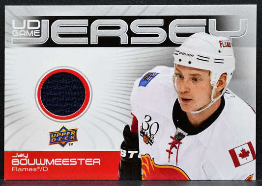 2010-11 Upper Deck Series 1 UD Game Jerseys Jay Bouwmeester Flames Jersey 9624