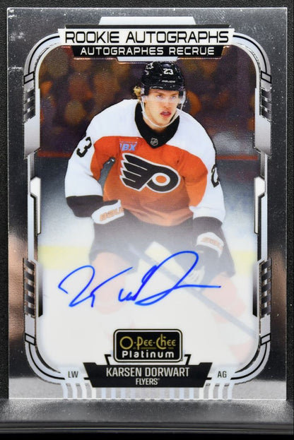 2025-26 O-Pee-Chee Platinum Rookie Autographs Dorwart Flyers RC Auto Base 9751