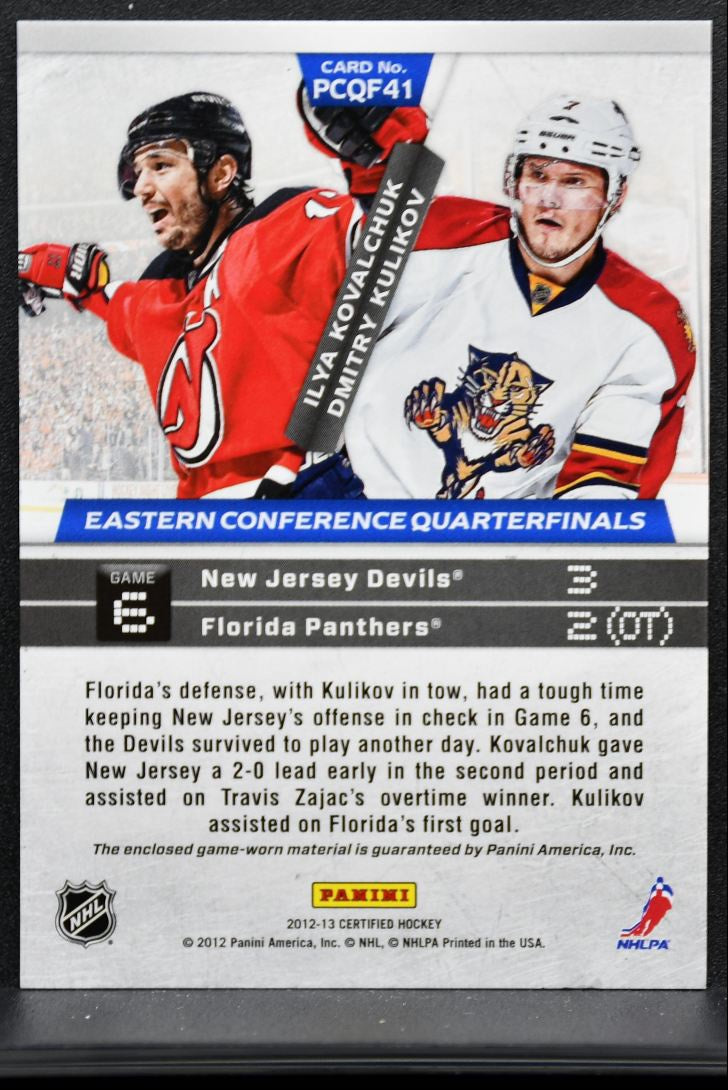 2012-13 Panini Path Cup Quarterfinals Dual Kovalchuk/Kulikov /250 Jersey 3903