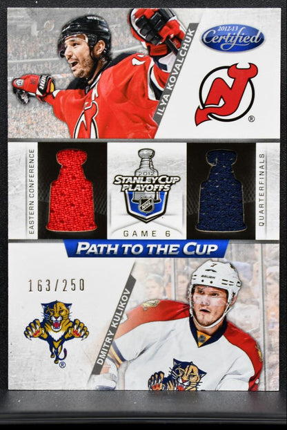2012-13 Panini Path Cup Quarterfinals Dual Kovalchuk/Kulikov /250 Jersey 3903