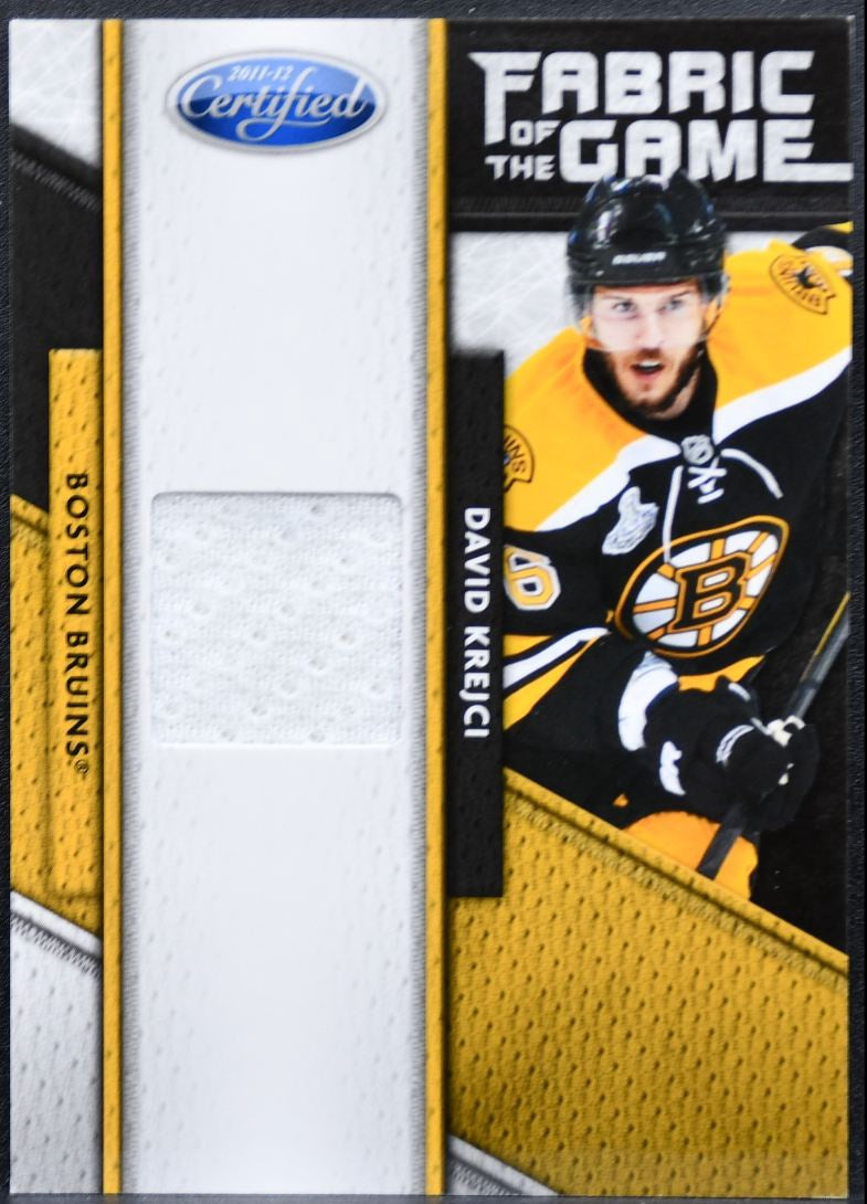 2011-12 Panini Certified Fabric of the Game David Krejci 13 /399 Jersey 1366