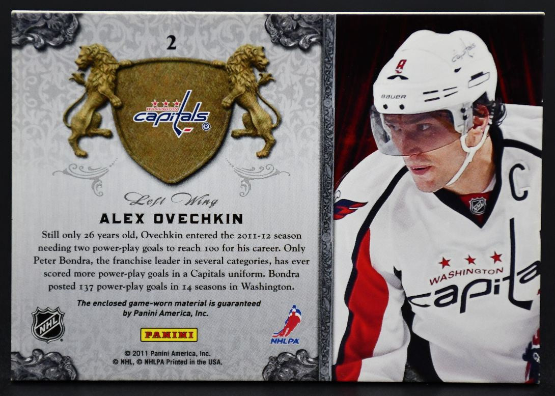 2011-12 Panini Crown Royale All The Kings Men Memorabilia Ovechkin 2 Jersey