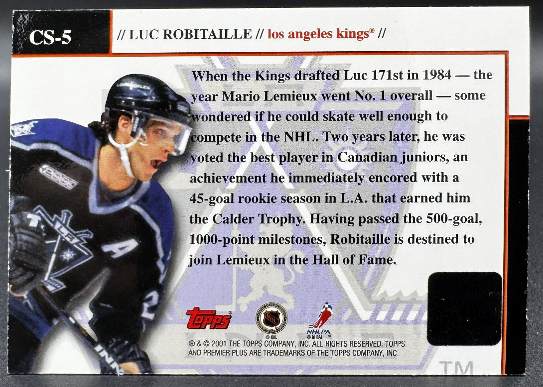 2000-01 Topps Premier Plus Club Signings Luc Robitaille Los Angeles Kings Auto