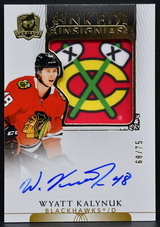 2021-22 UD The Cup Inked Insignias Wyatt Kalynuk II-WK Auto 68/75
