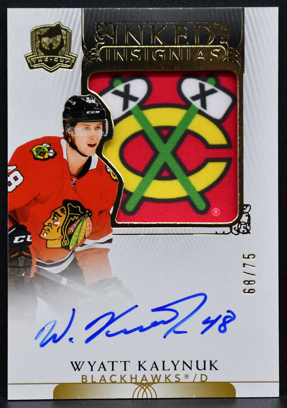 2021-22 UD The Cup Inked Insignias Wyatt Kalynuk II-WK Auto 68/75