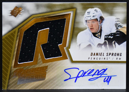 2015-16 SPx 2005-06 Retro Fabrics Sprong Penguins RC Auto 118/899 Jersey 2865