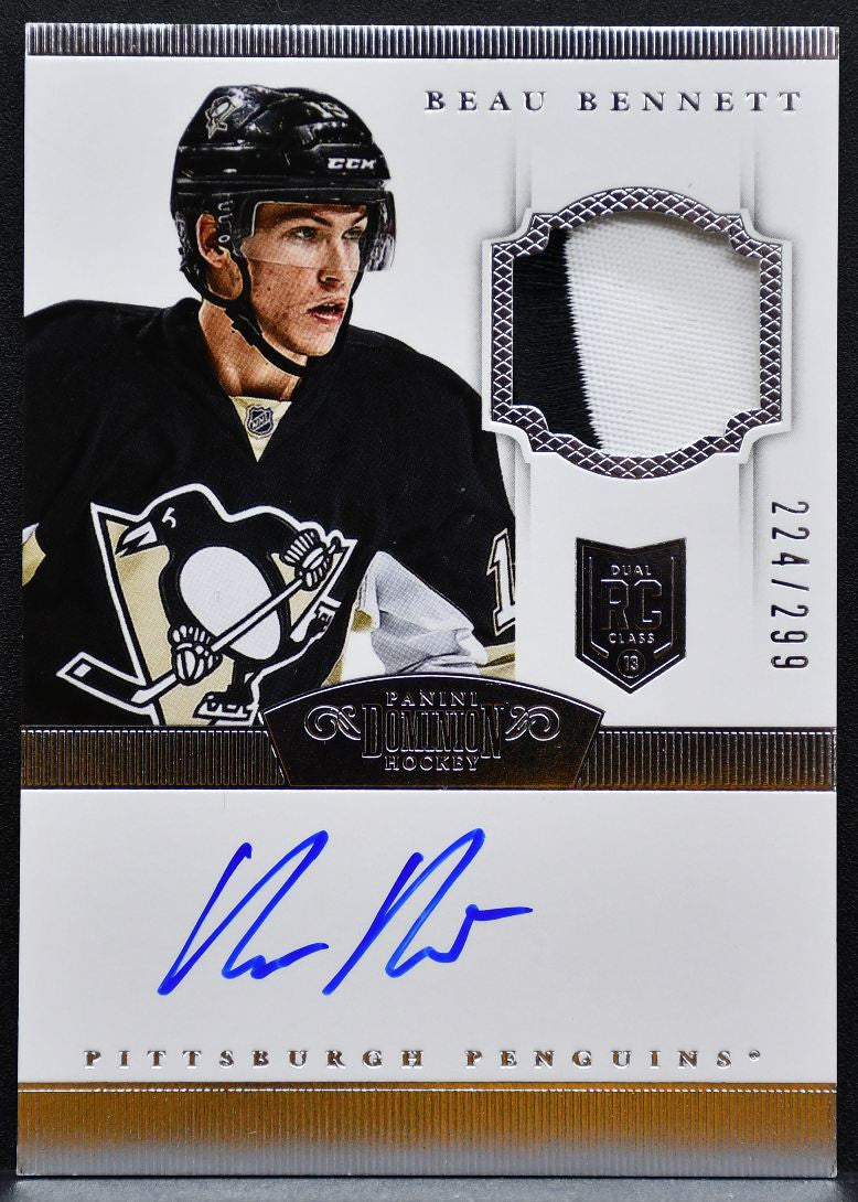 2013-14 Panini Dominion Rookie Patch Auto Beau Bennett RC Auto 224/299 1728