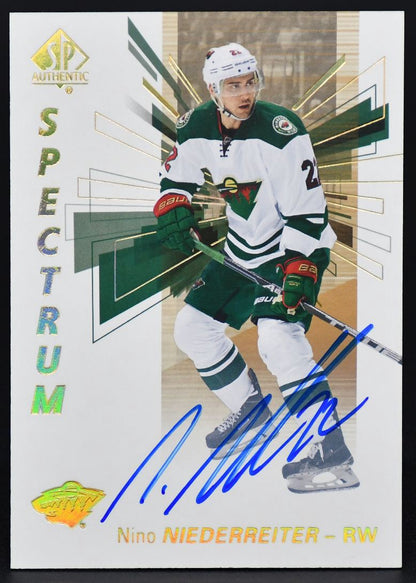 2016-17 SP Authentic Spectrum Autographs Nino Niederreiter 15 Auto
