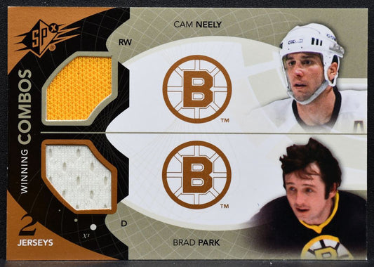 2010-11 SPx Winning Combos Cam Neely/Brad Park WC-NP Boston Bruins Jersey 4756