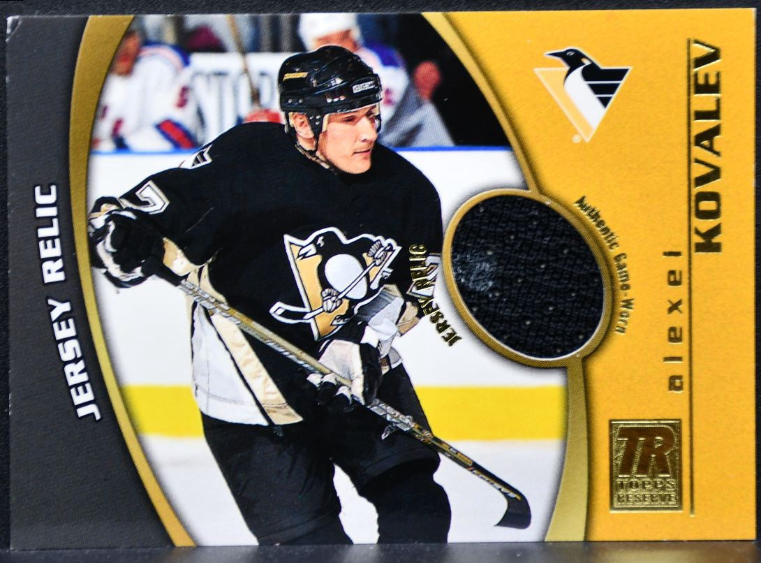 2001-02 Topps Reserve Jersey Relic Alexei Kovalev TR-AK Penguins Jersey 1464