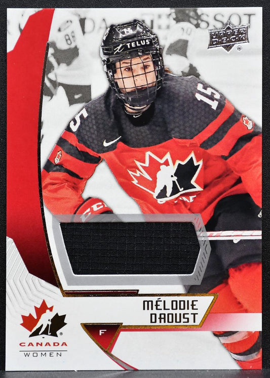 2019-20 Upper Deck Team Canada Juniors Jersey Melodie Daoust Canada Jersey 5475