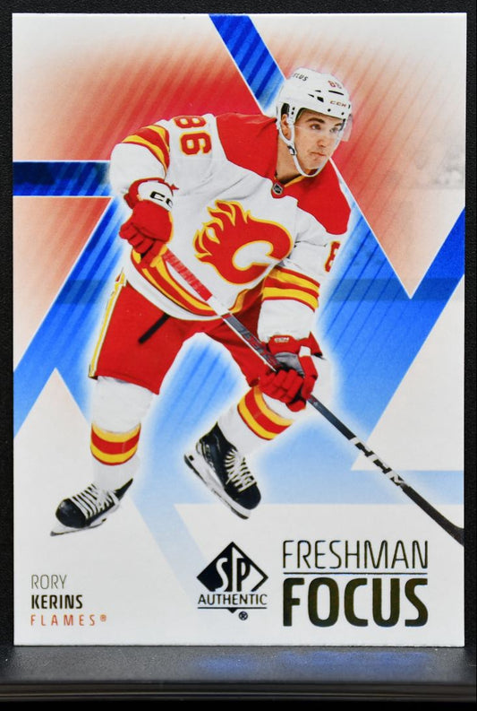 2025-26 SP Authentic Freshman Focus Blue Rory Kerins FF-9 Calgary Flames RC 8433